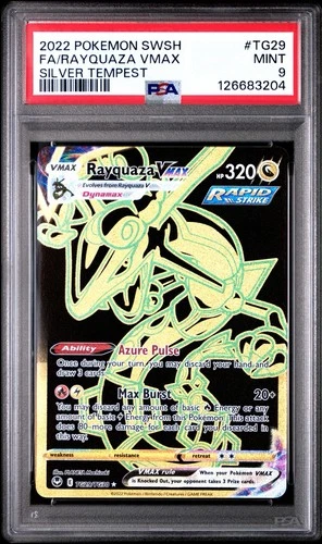 PSA 9 Rayquaza VMAX TG29 Silver Tempest Trainer Gallery Pokemon Card Pokemon TCG