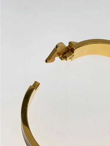 HERMÈS Bracciale HERMES Click Clack Nero x Oro Logo H Accessori Moda