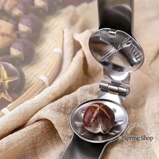 TAGLIA APRI CASTAGNE IN ACCIAIO INOX SCHIACCIANOCI PROFESSIONALE TAGLIACASTAGNE