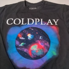 Coldplay Music Of The Spheres Tour Shirt Men Small Band T Planets Cosmos Stars