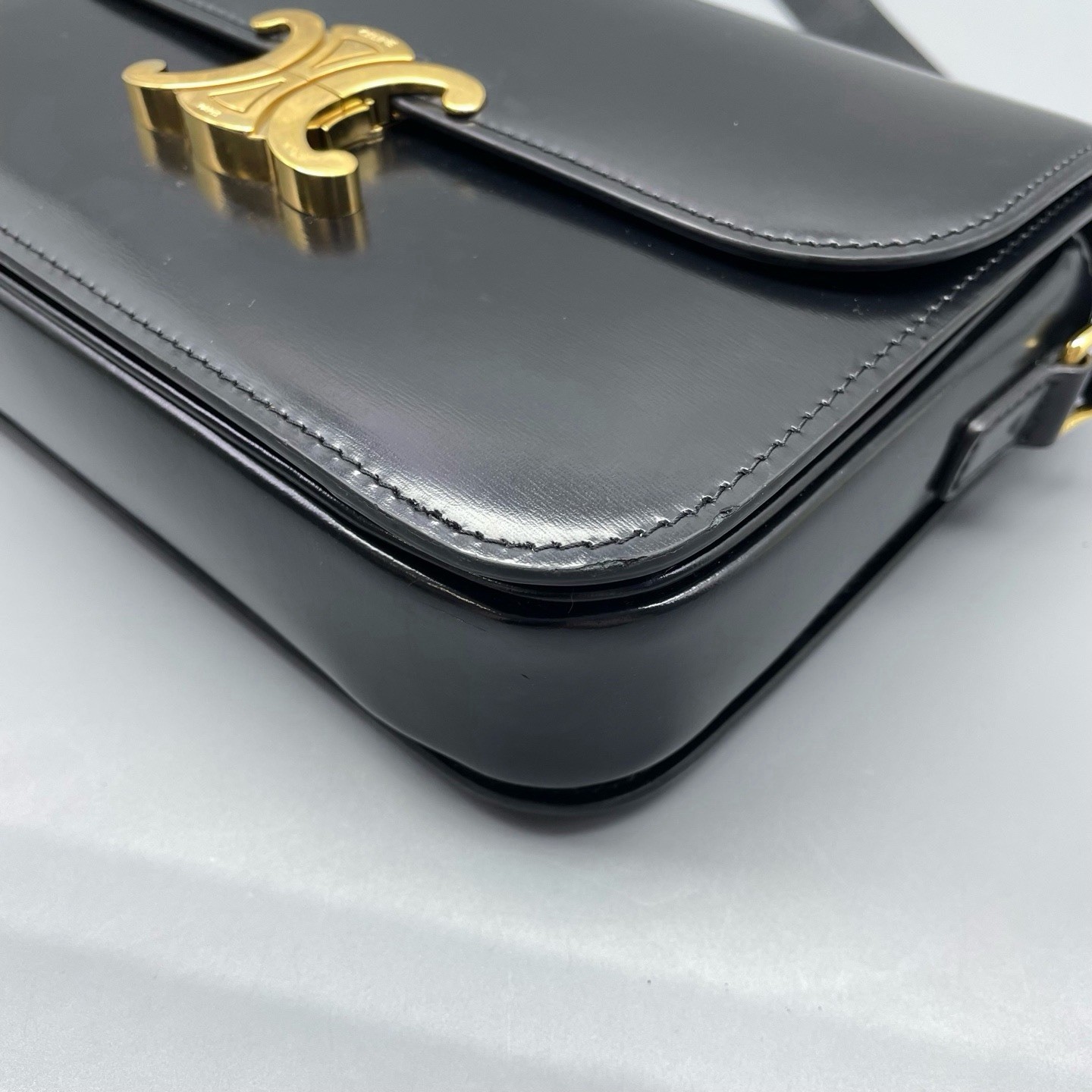 Authentic Celine Triomphe Medium Shoulder Bag – B… - image 8