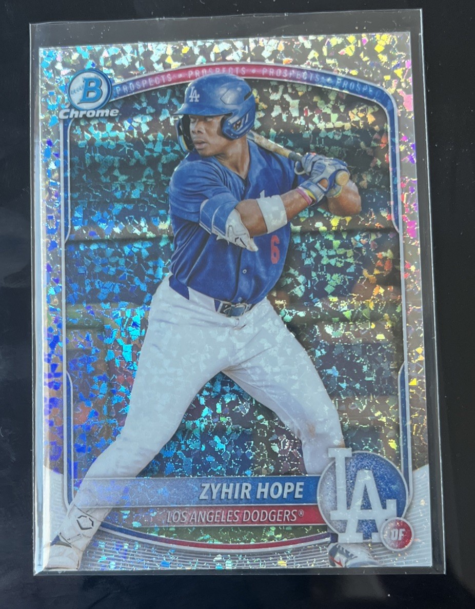 2025 Bowman Chrome ZYHIR HOPE 1st Chrome Mini Diamond Refractor #BCP-2 DODGERS