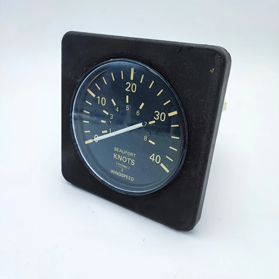 VDO Beaufort Instrumento de Viento Pantalla Nudos m/s^2 Medidor Analógico 12V Foto 3 de 4