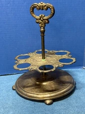 Flamenco Dancers SPAIN Victorian 6 Bottle Condiment Holder Silver Plate Stand