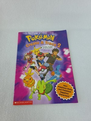     Pokemon Create & Trace 2 2003 Nintendo Paper Tracing  Book First Printing 