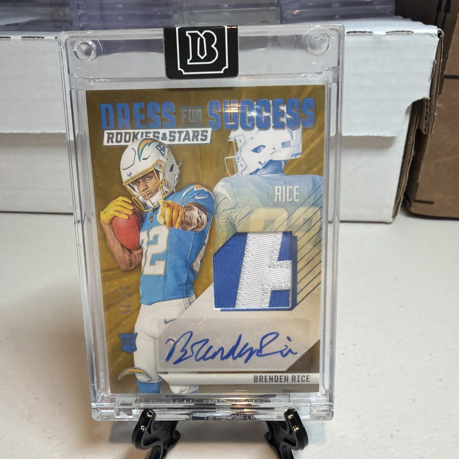 Brenden Rice Panini Rookies & Stars Dress for Success Autograph Relics #DFSBRE Base