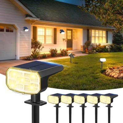 DAMINY Solar Spotlights Waterproof IP65,Auto On/Off,3000K 2 Lighting Modes So...