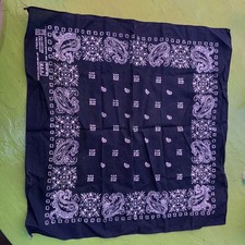 Vintage Paisley BANDANA Handkerchief Hanky USA Made Western