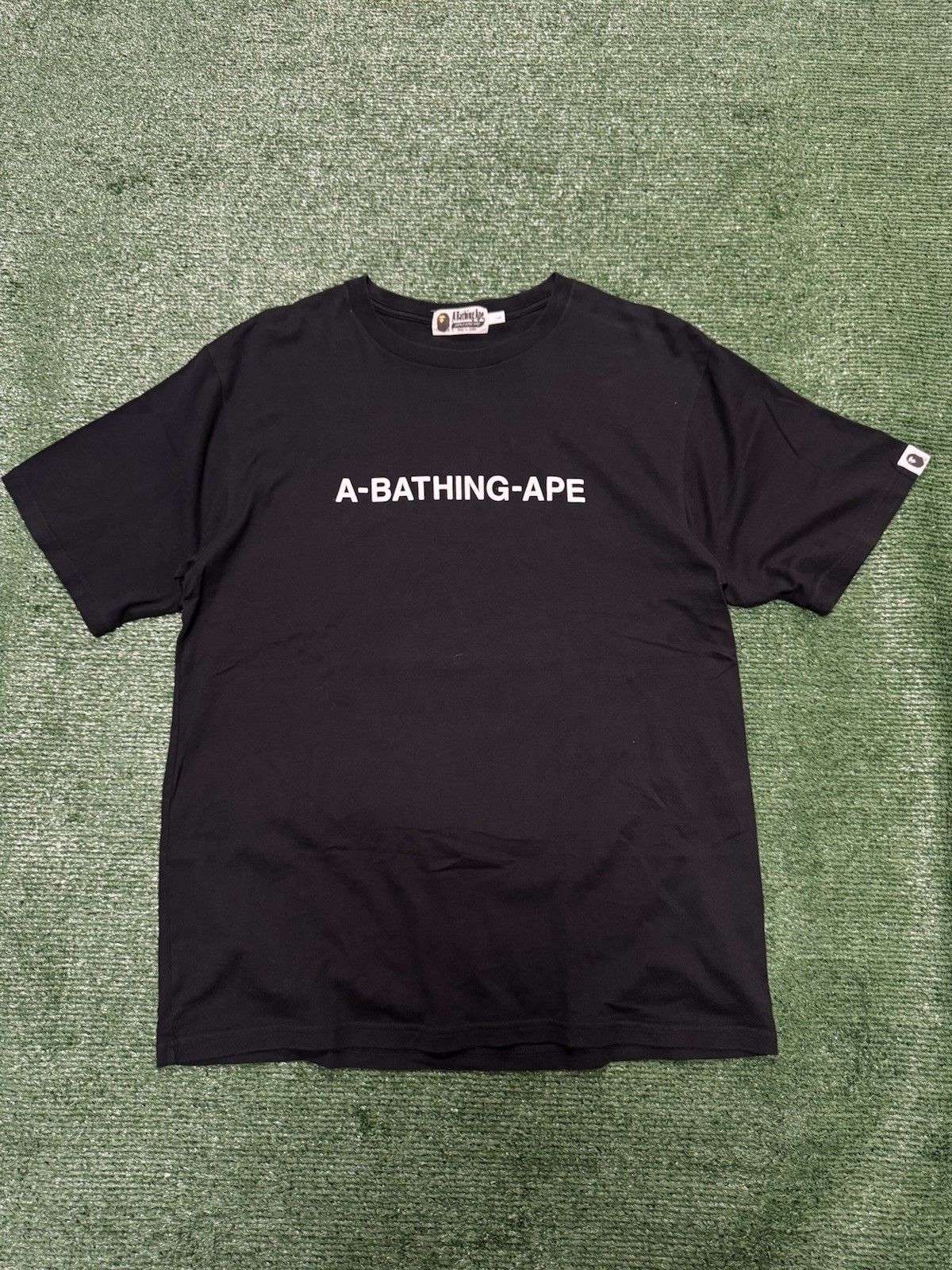 BAPE Black Large T-Shirt PreOwned Authentic Busy Works Design