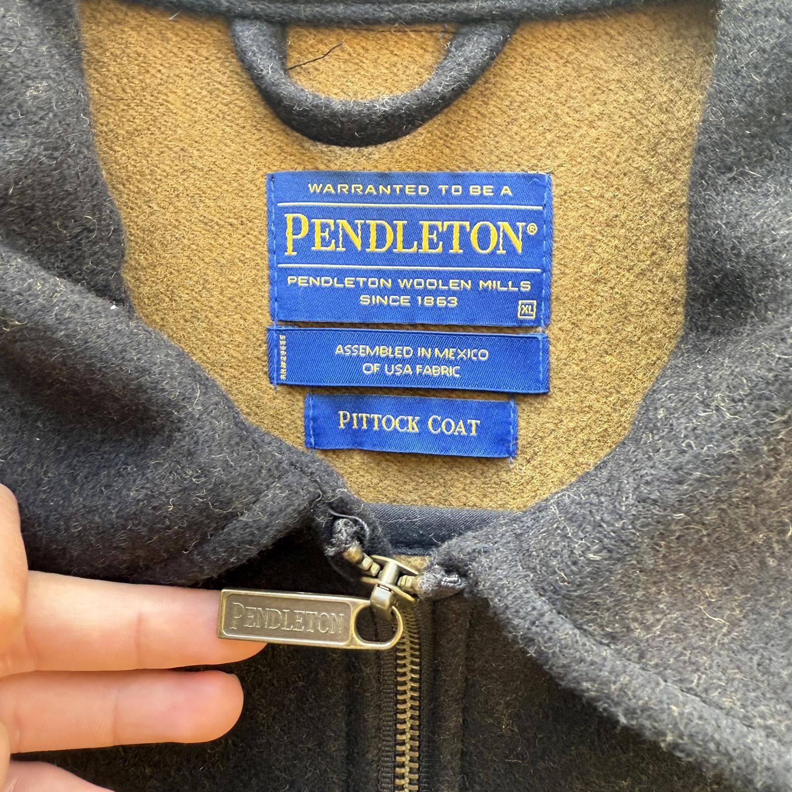 Pendleton Pittock Coat – Wool Work Jacket – Black… - image 7