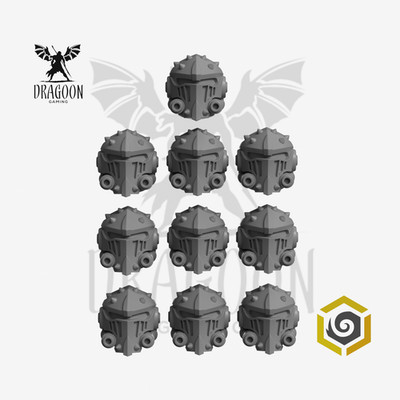 Anvil Wardens Terminator Spiked Helmets - 28mm Scale - 40k kompatibel