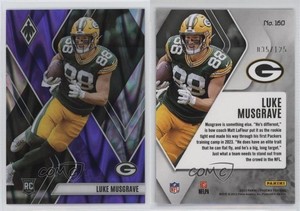 2023 Panini Phoenix Rookies Purple Seismic /125 Luke Musgrave #160 Rookie RC