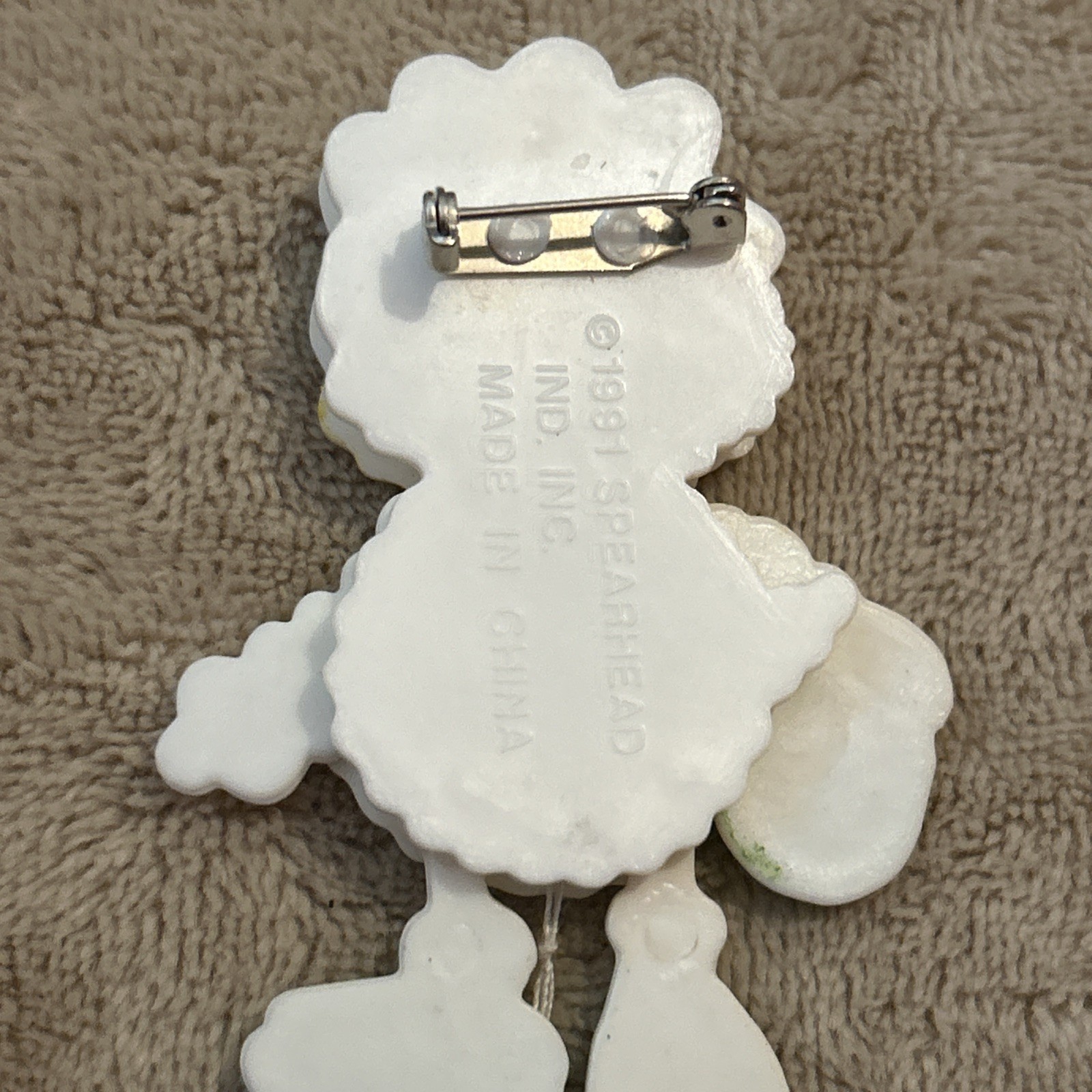 Duck Easter 1991 Pull String Pin Rare Vintage - image 5