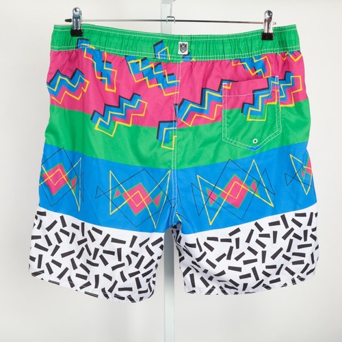 Wes and Willy Badehose Herren XL Mehrfarbig 90er Retro Geometrisch - Bild 2 von 10