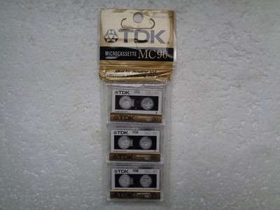 3 Packs Vintage Audio Microcassette TDK MC 90 - 90min New & Sealed