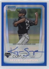 2011 Bowman Chrome Prospects Blue Refractor /150 Keyvius Sampson Auto 2u3