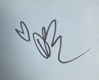 Drew Barrymore E.t Autograph Page Hand Signed In Person Authentic