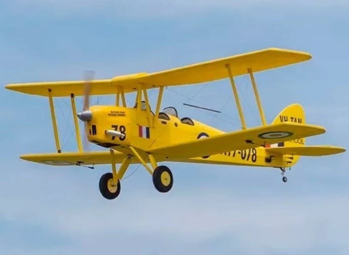 RC 1:4 Tiger Moth DH82 2150mm ARF Doppeldecker Holzbauweise für 10S LiPo 200KV - Bild 2 von 4