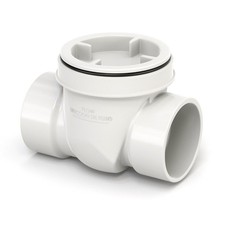 Válvula Preventora de Reflujo PVC GASHER 4", Flujo de Retorno de Revisión de Alcantarillado 3 Pulgadas, Blanco 
