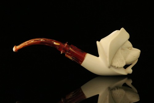 srv - Pipa Affumicatore Blocco Cani Meerschaum Pipe con Custodia Montata M3523 - Foto 3 di 7