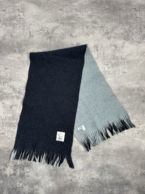 Vintage Moschino Wool Scarf Bear Logo Muffler Neckwear Luxury Italy Designer