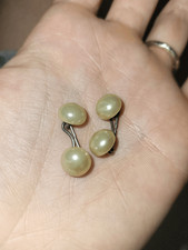 Vintage Acrylic Pearl Cufflinks