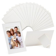 50 Pack Cardboard Picture Frames with Easel Stand, White, 4x6 In