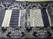 Quilted King Pillow Shams Set Of 2 Country Living Floral Patchwork Blue Cotton
