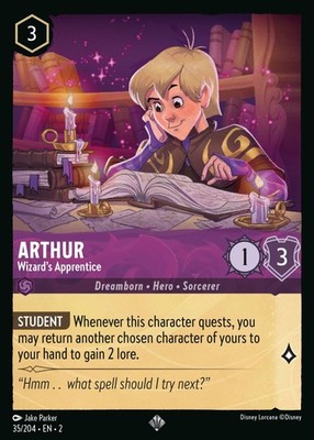 Arthur, Wizard's Apprentice - FOIL - Rise of the Floodborn - Lorcana TCG