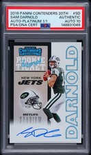 2018 PANINI CONTENDERS 20TH ROOKIE Ticket Sam Darnold RC Platinum 1/1 Auto PSA