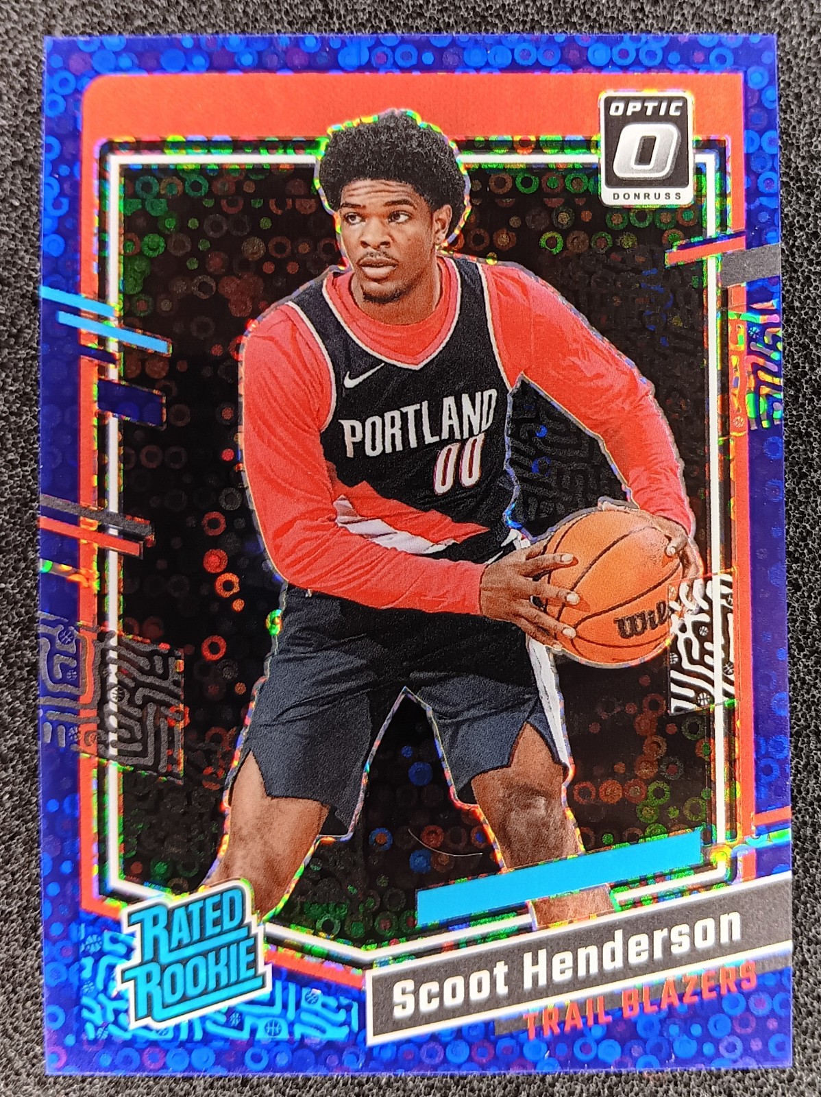 2023-24 Optic Scoot Henderson Rated Rookie Purple Disco Prizm /99 Blazers RC 🔥