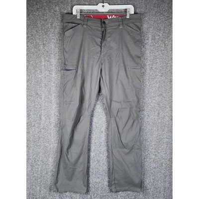 Wrangler ATG Cargo Pants Mens 34x30 Gray Stretch Nylon Hiking 10NW788AS