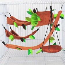 5Pcs/Set Plush Cotton Hamster Hammock round Swing for Rats Rodent Small Animal G