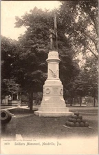 Meadville Pennsylvania PA : MONUMENT SCENE d/24 BD6067