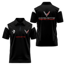Custom Name - Men's Corvette Ra.cing C8 Polo - All Size