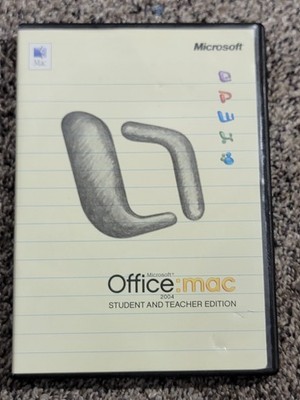 Microsoft Office:mac 2004 Student Teacher Edition Case w/ 3 Product Keys Mac