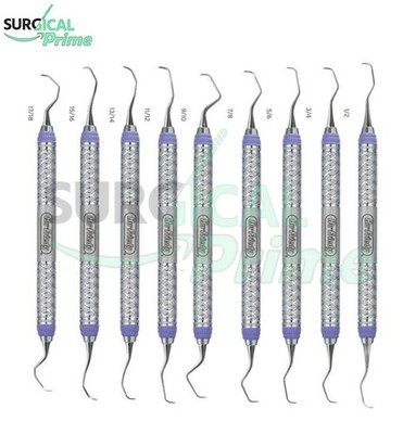 HU-FRIEDY Dental Rigid Gracey Curette SET OF 9 EverEdge 2.0 #9 Handle