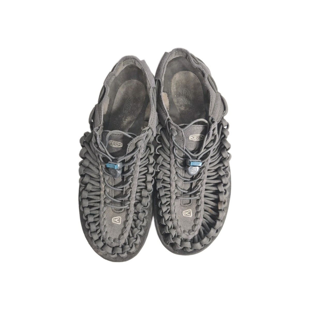 KEEN UNEEK Woven Cord Sandals Men's 9.5 Gray – Lightweight, Water