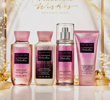 Bath Body Works A Thousand Wishes Travel Set Mist Lotion Wash Cream Bag