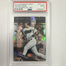 2015 Bowman's Best Aaron Judge #TP-21 Refractor Rookie Yankees PSA 9