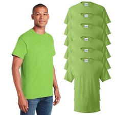 Hanes Men's Essential-T Cotton T-Shirt Short Sleeve Crewneck Lime 6-Pack S-5XL