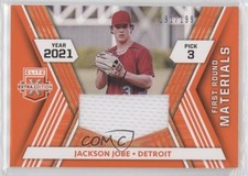 2021 Elite Extra Edition First Round Materials Orange 191/199 Jackson Jobe 0ys7