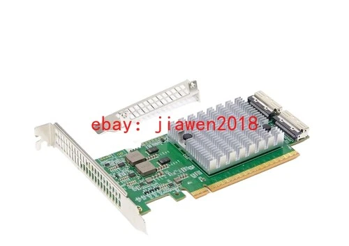 PCI Express 5.0 x16 To Two MCIO X16 X8 SFF-TA-1016 8i Retimer Adapter