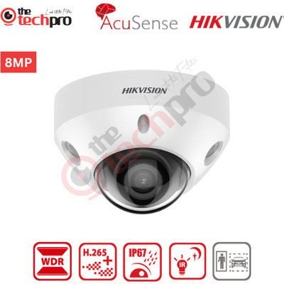Hikvision 8MP IP Kamera POE 4K DS-2CD2583G2-IS IR Fixed Mini Dome Netzwerk CCTV