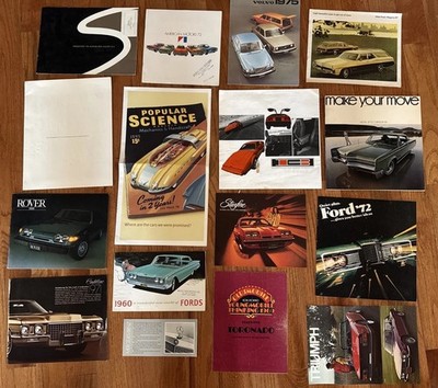 Original Car Sales Brochure Catalog lot of 16 - 60s, 70s - Ford, Oldsmobile, Etc