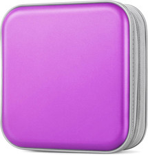 CD Case, 40 Capacity Hard Plastic DVD Case Portable Zipper CD/DVD Wallet Holder
