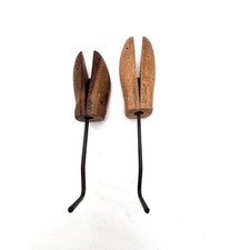 Vintage Split Wood Metal Mens Shoe Trees Forms Stretchers 7D-11A Taiwan Made
