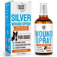 Dog Silver Wound Spray   Hot Spot, Itch  Rash Skin Care for Dogs