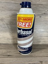 Vintage Full Barbasol Shaving Cream Sensitive Skin 14.75oz 33 More - Rusting