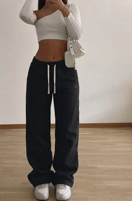 Vintage Y2K Polo Ralph Lauren Jogginghose Sweatpants Schwarz Red Pony - Bild 1 von 4
